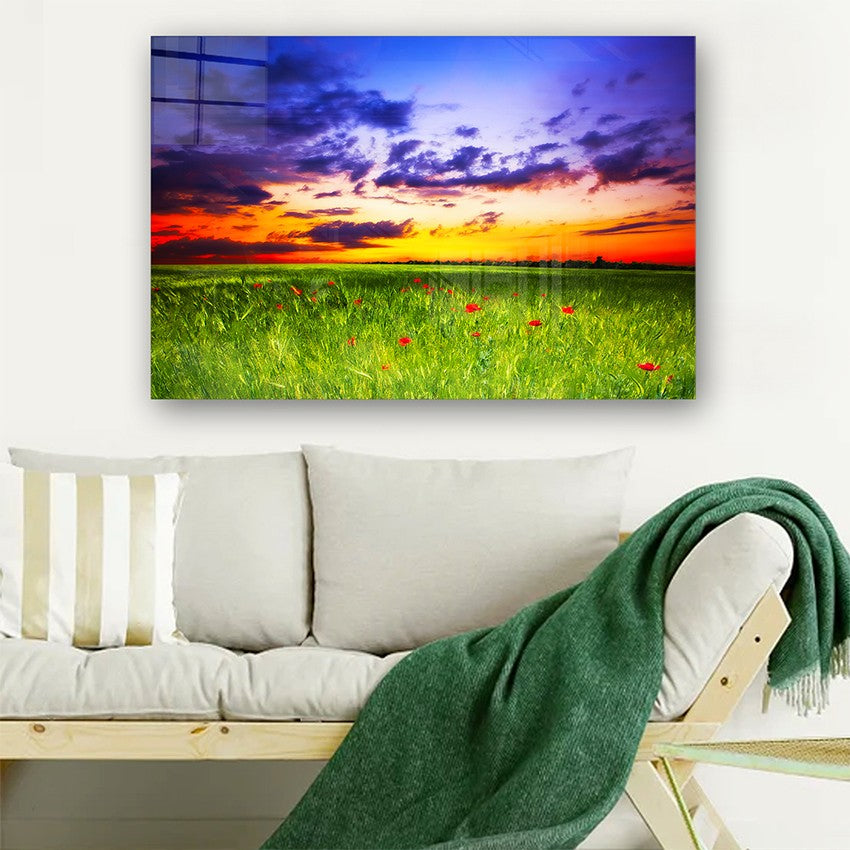 Quadro Decorativo em Vidro Temperado Multicolor 70x100cm - Arte Moderna para Parede