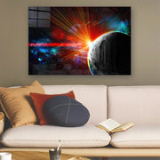 Quadro Decorativo em Vidro Temperado Multicolor 70x100cm - Arte Moderna para Parede