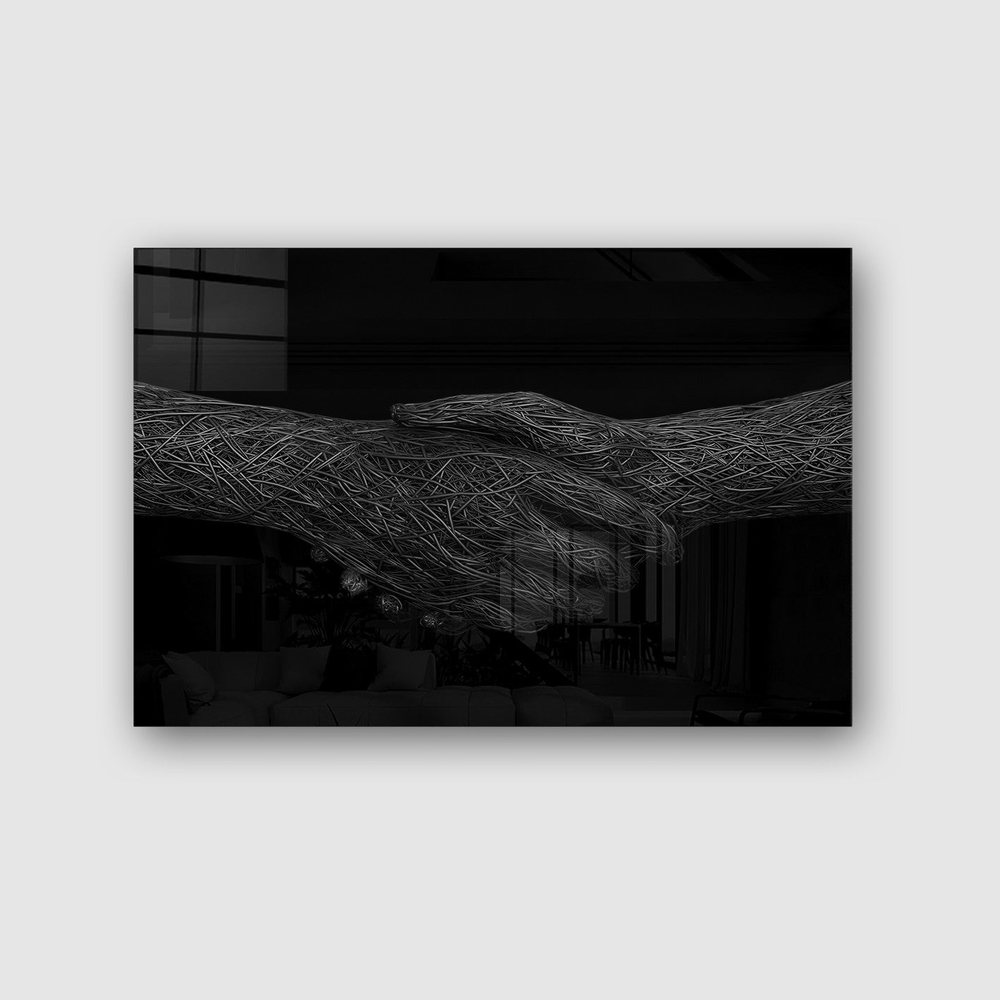 Quadro Decorativo em Vidro Temperado Multicolor 50x70cm - Arte Moderna para Parede