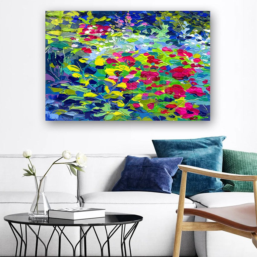 Quadro Decorativo em Vidro Temperado Multicolor 70x100cm - Arte Moderna para Parede