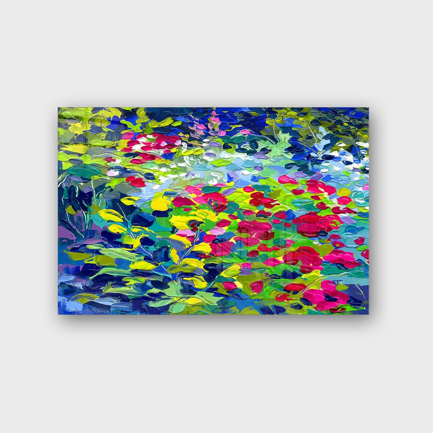 Quadro Decorativo em Vidro Temperado Multicolor 70x100cm - Arte Moderna para Parede