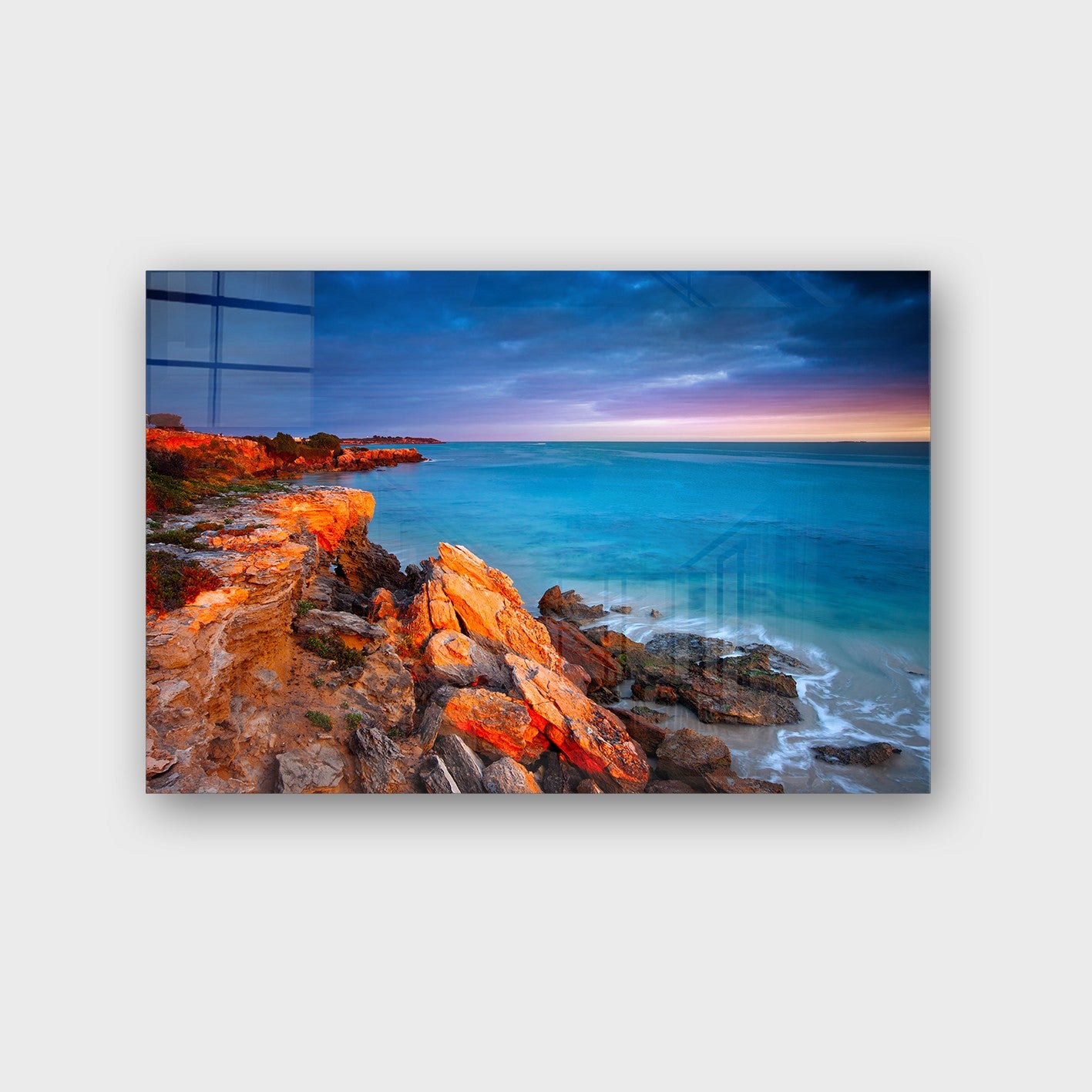 Quadro Decorativo em Vidro Temperado Multicolor 70x100cm - Arte Moderna para Parede