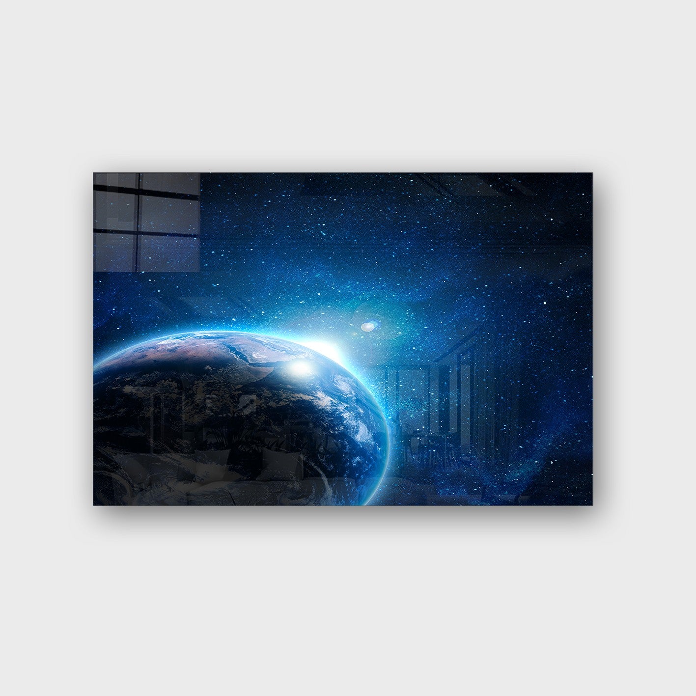 Quadro Decorativo em Vidro Temperado Multicolor 50x70cm - Arte Moderna para Parede