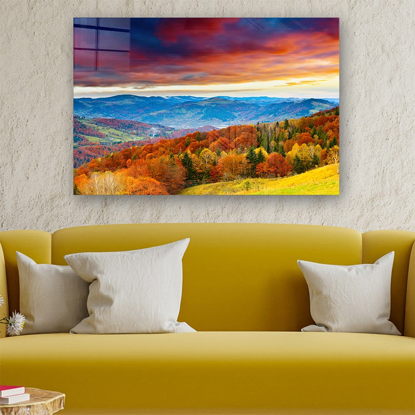 Quadro Decorativo em Vidro Temperado Multicolor 40x60cm - Arte Moderna para Parede