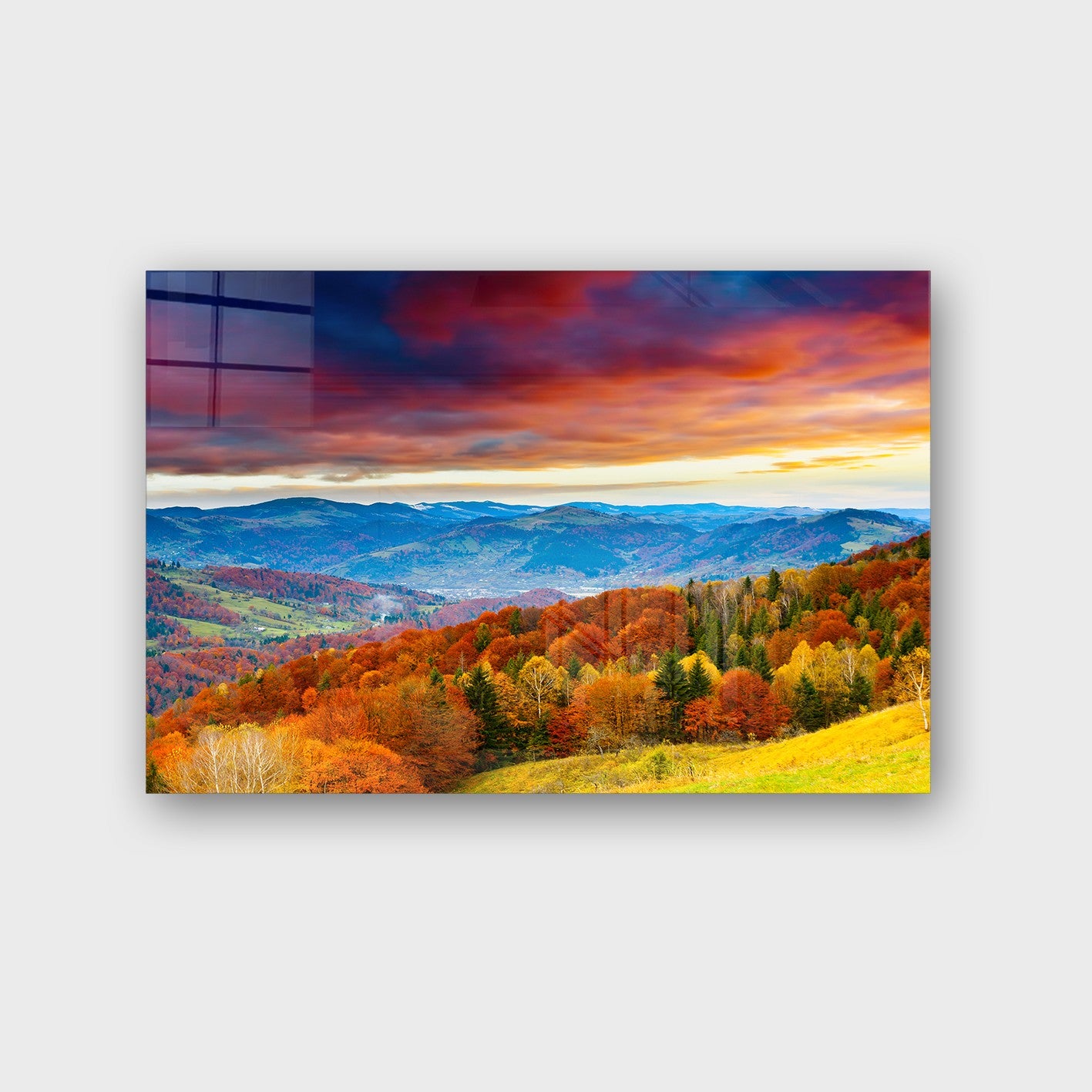 Quadro Decorativo em Vidro Temperado Multicolor 70x100cm - Arte Moderna para Parede