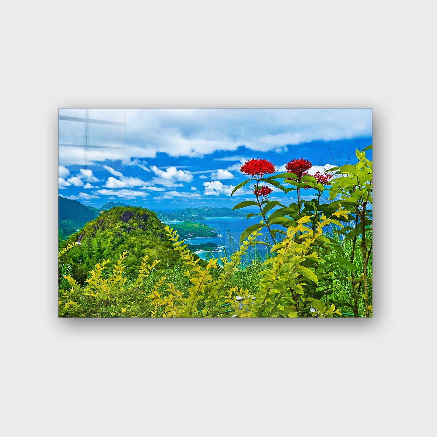 Quadro Decorativo em Vidro Temperado Multicolor 70x100cm - Arte Moderna para Parede