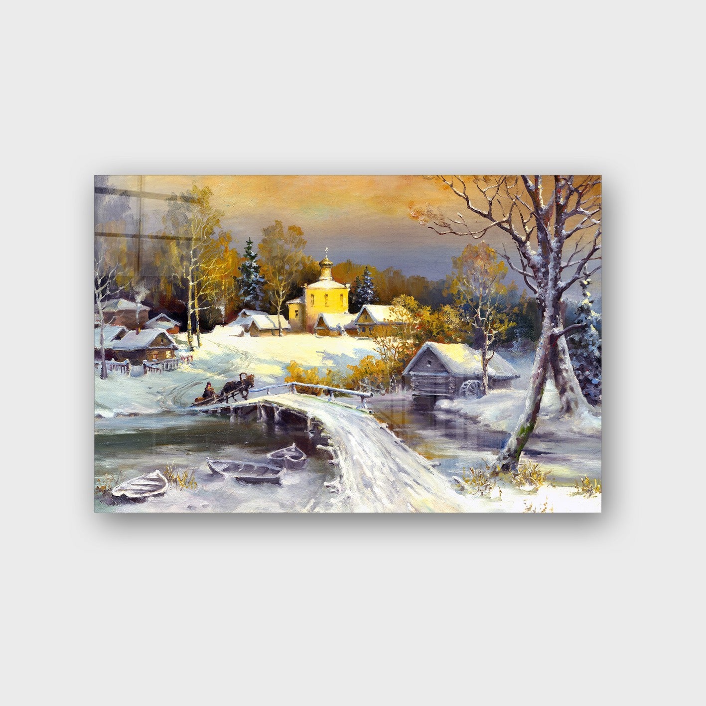 Quadro Decorativo em Vidro Temperado Multicolor 50x70cm - Arte Moderna para Parede