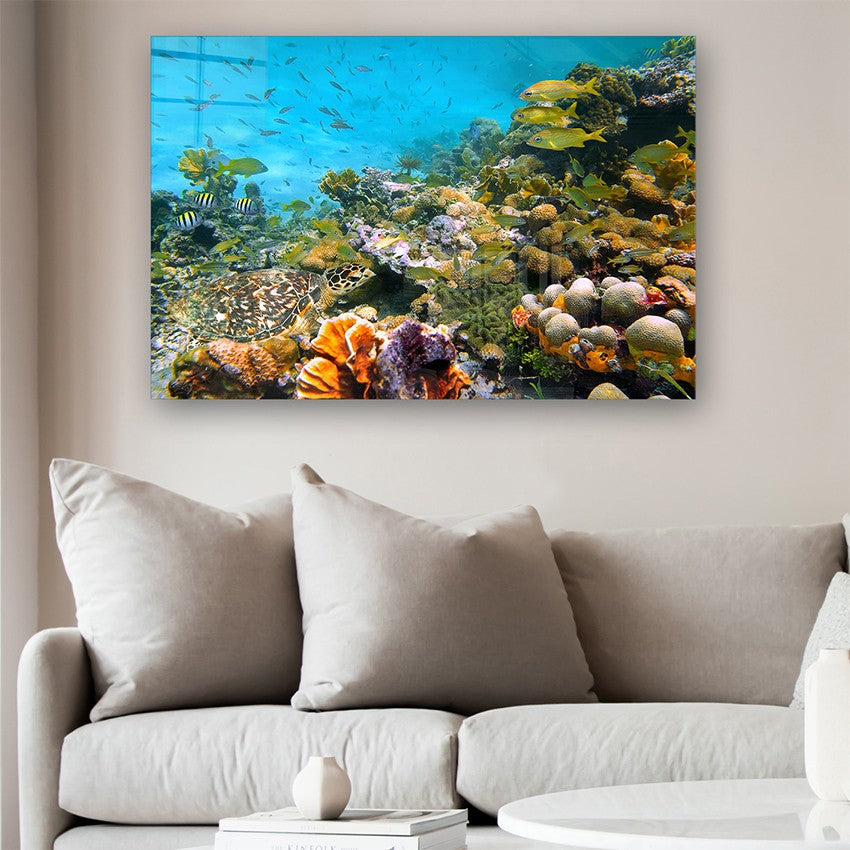 Quadro Decorativo em Vidro Temperado Multicolor 40x60cm - Arte Moderna para Parede