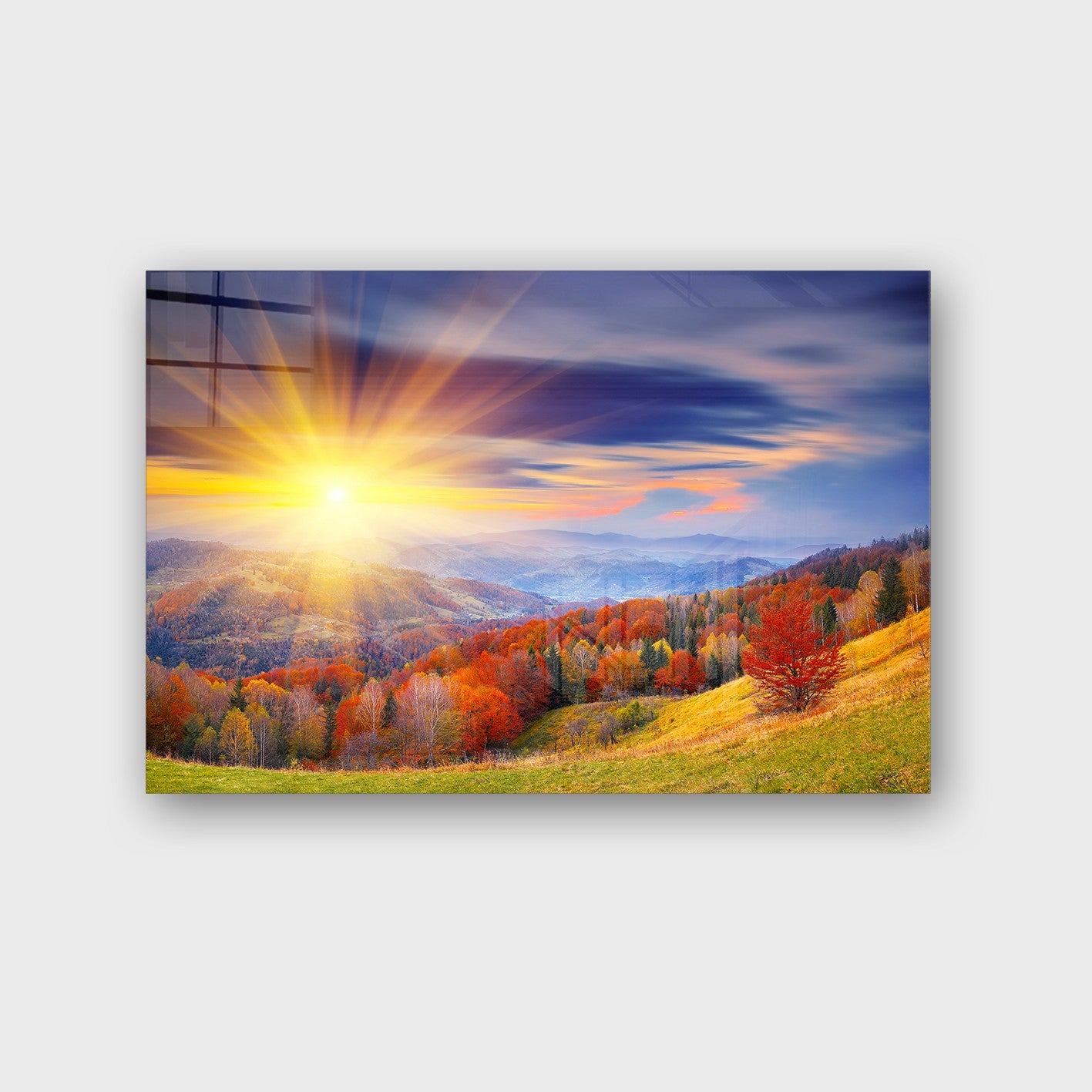 Quadro Decorativo em Vidro Temperado Multicolor 40x60cm - Arte Moderna para Parede