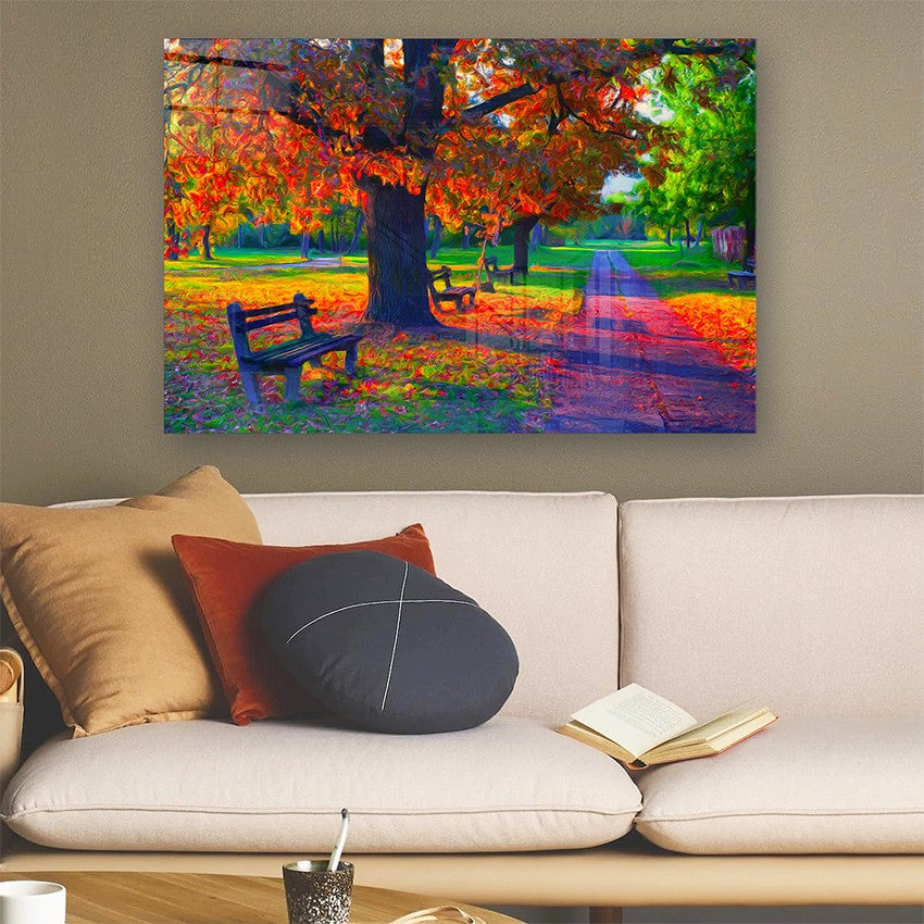 Quadro Decorativo em Vidro Temperado Multicolor 40x60cm - Arte Moderna para Parede