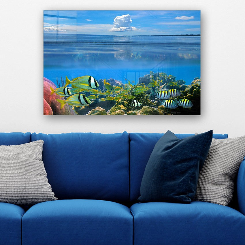 Quadro Decorativo em Vidro Temperado Multicolor 40x60cm - Arte Moderna para Parede