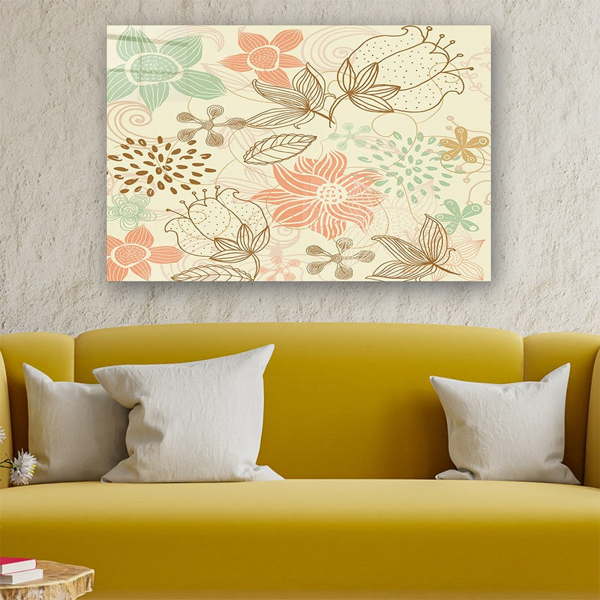 Quadro Decorativo em Vidro Temperado Multicolor 50x70cm - Arte Moderna para Parede