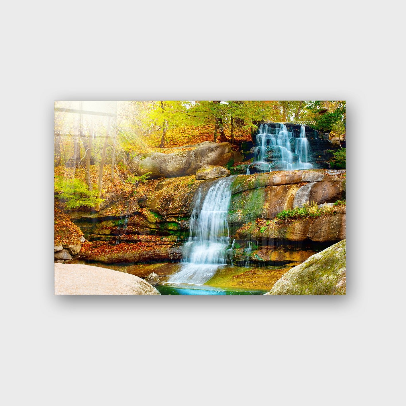 Quadro Decorativo em Vidro Temperado Multicolor 40x60cm - Arte Moderna para Parede