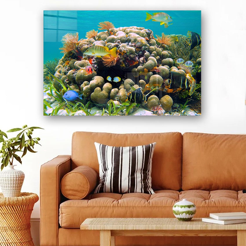 Quadro Decorativo em Vidro Temperado Multicolor 70x100cm - Arte Moderna para Parede