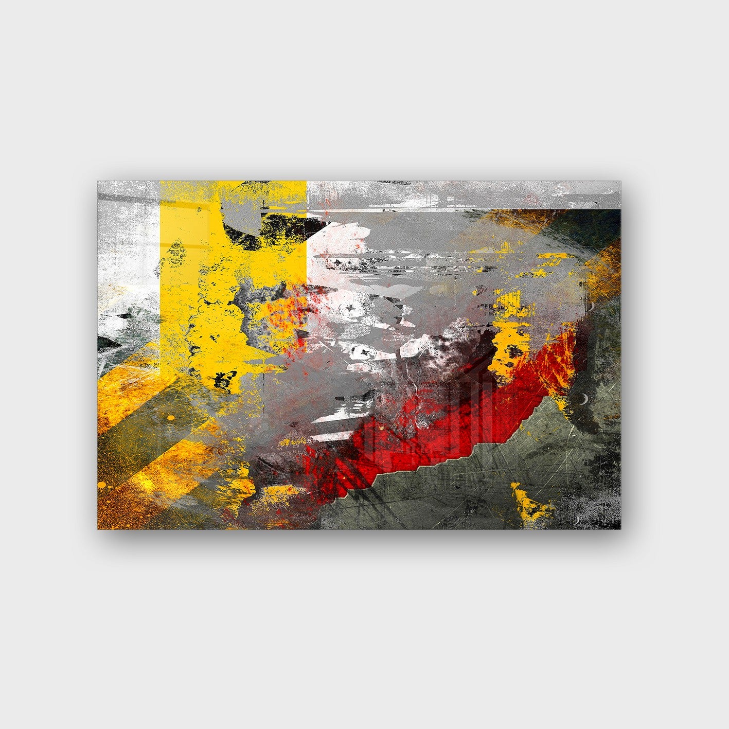 Quadro Decorativo em Vidro Temperado Multicolor 50x70cm - Arte Moderna para Parede