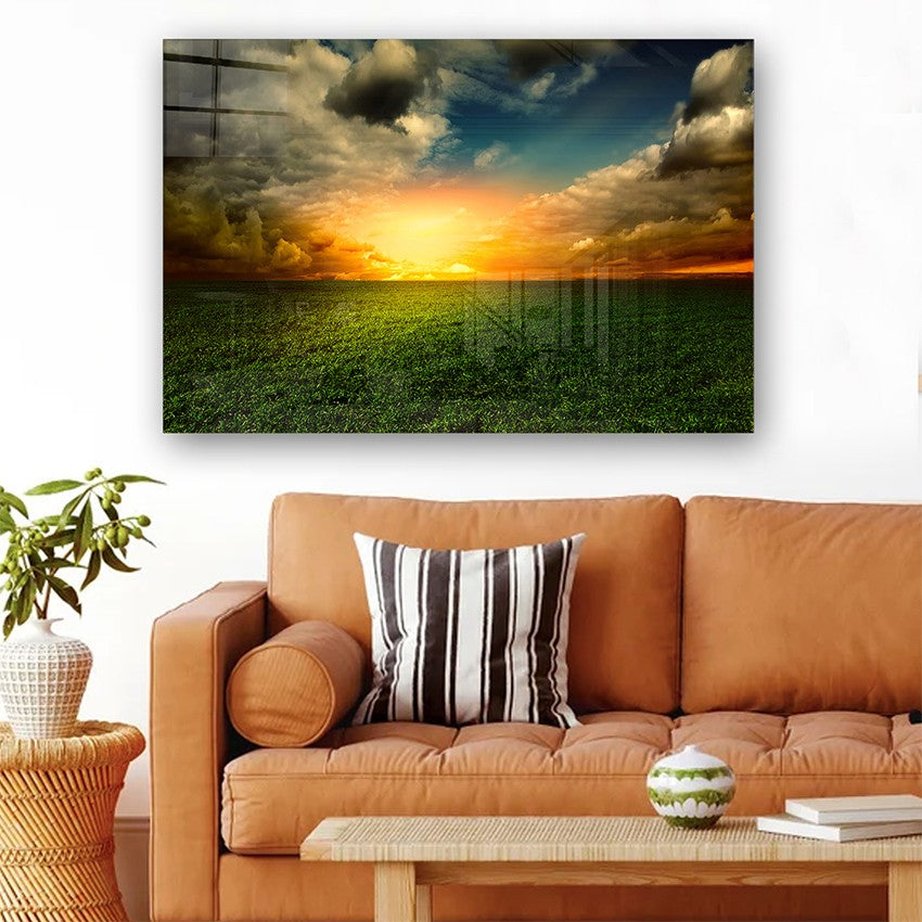 Quadro Decorativo em Vidro Temperado Multicolor 50x70cm - Arte Moderna para Parede