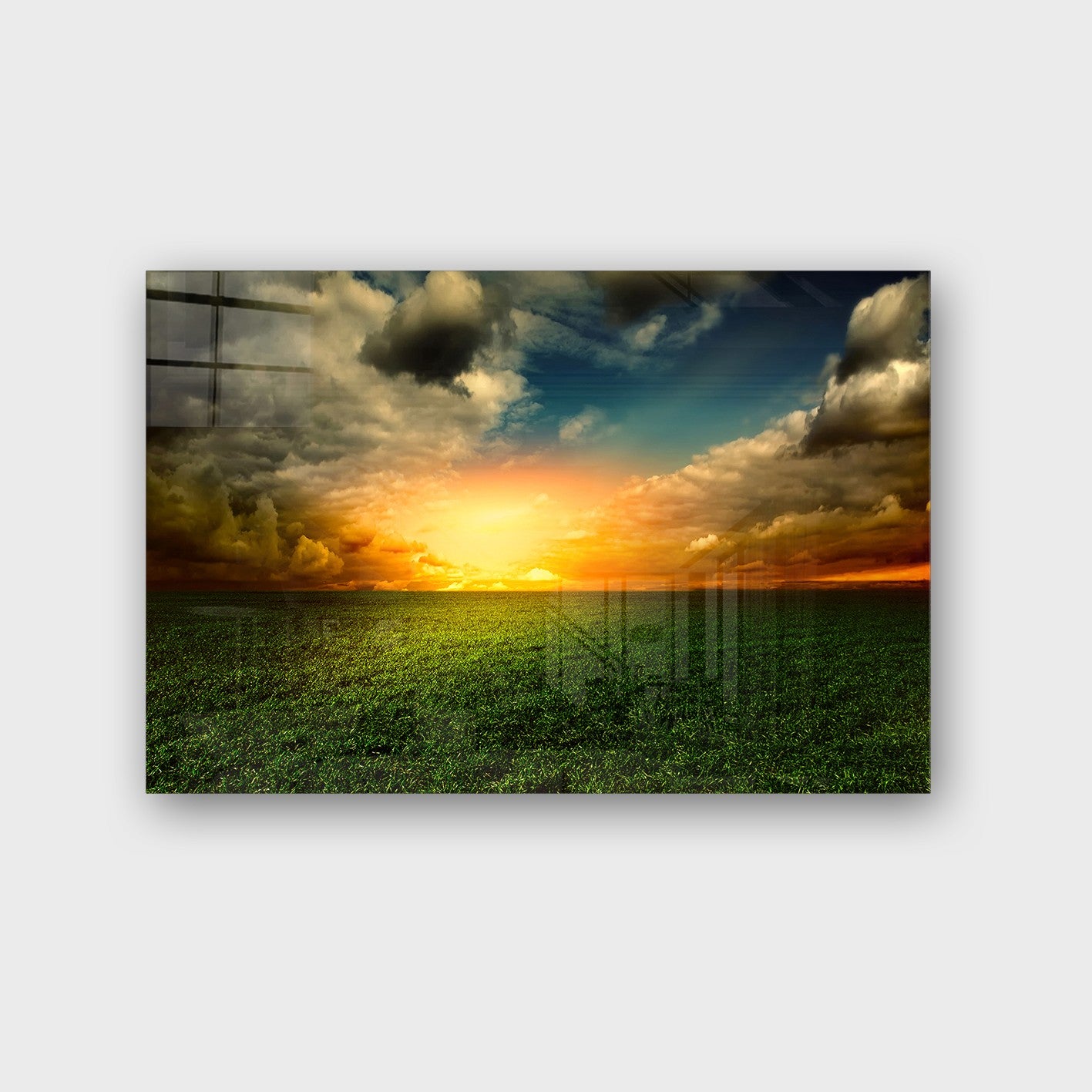 Quadro Decorativo em Vidro Temperado Multicolor 50x70cm - Arte Moderna para Parede