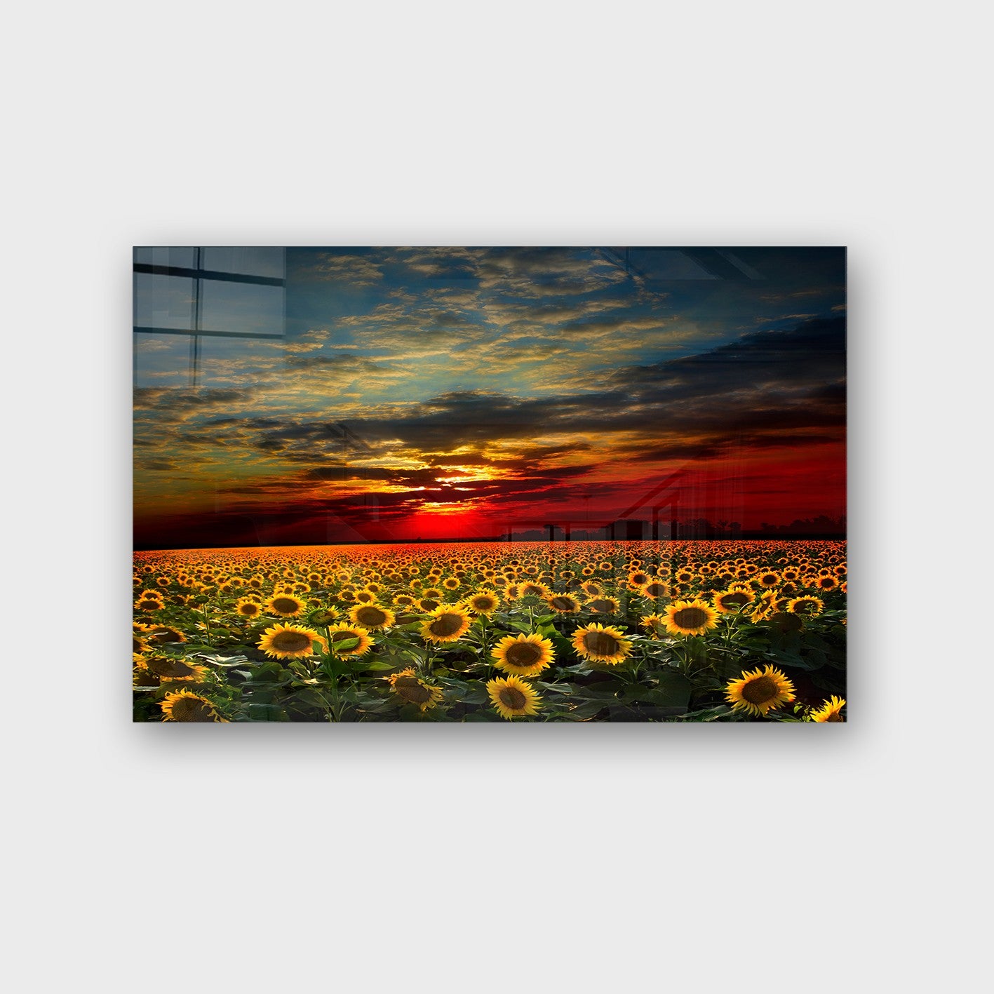 Quadro Decorativo em Vidro Temperado Multicolor 40x60cm - Arte Moderna para Parede