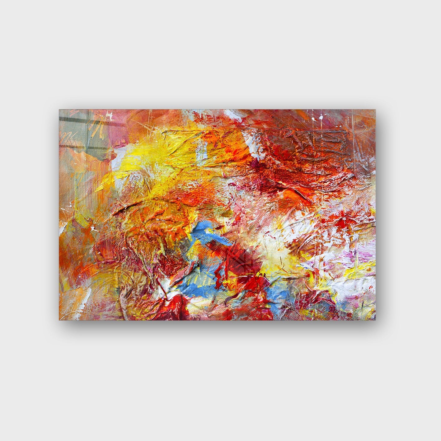 Quadro Decorativo em Vidro Temperado Multicolor 50x70cm - Arte Moderna para Parede