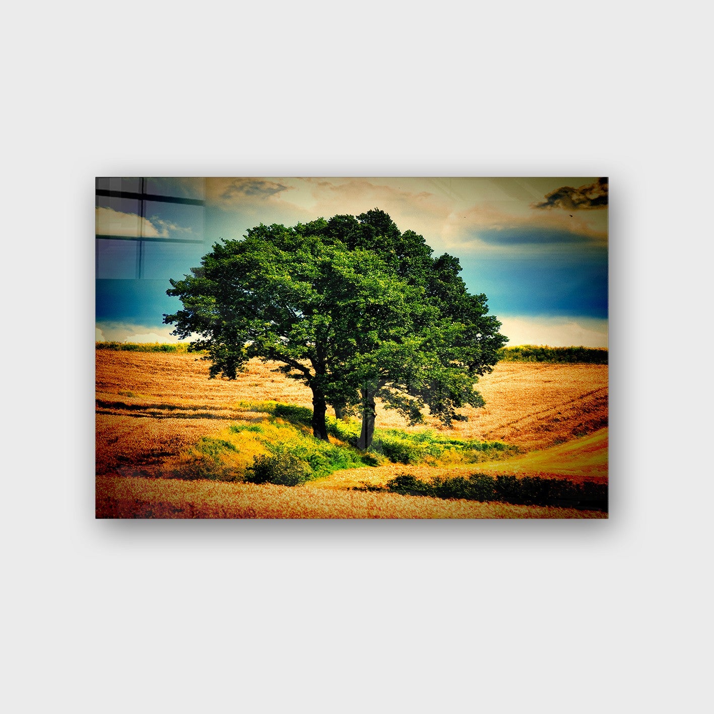 Quadro Decorativo em Vidro Temperado Multicolor 50x70cm - Arte Moderna para Parede