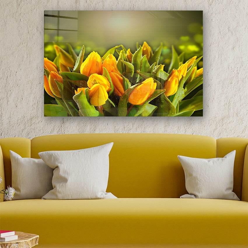 Quadro Decorativo em Vidro Temperado Multicolor 40x60cm - Arte Moderna para Parede