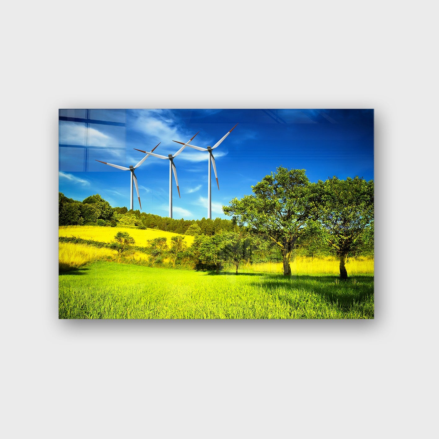 Quadro Decorativo em Vidro Temperado Multicolor 40x60cm - Arte Moderna para Parede