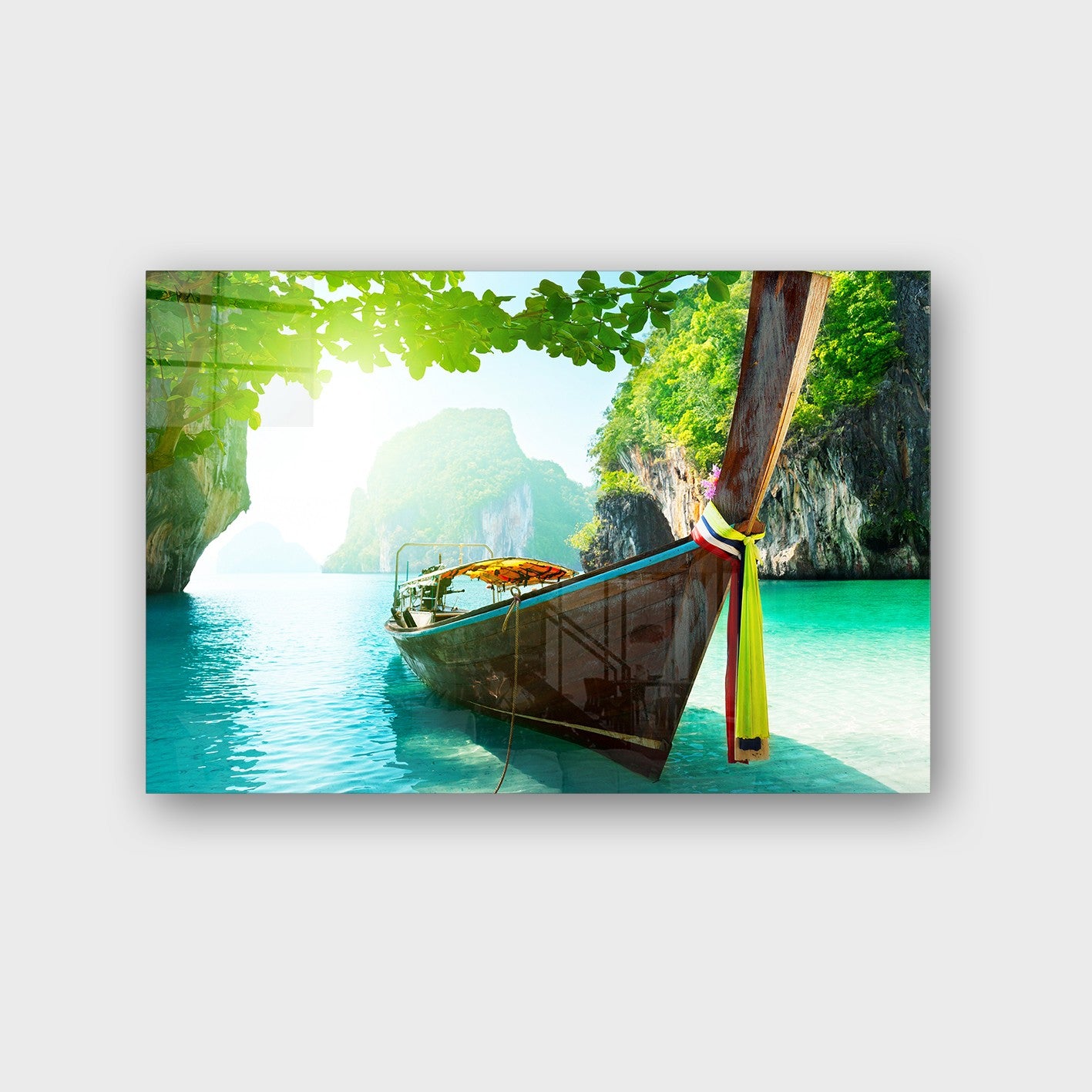 Quadro Decorativo em Vidro Temperado Multicolor 40x60cm - Arte Moderna para Parede