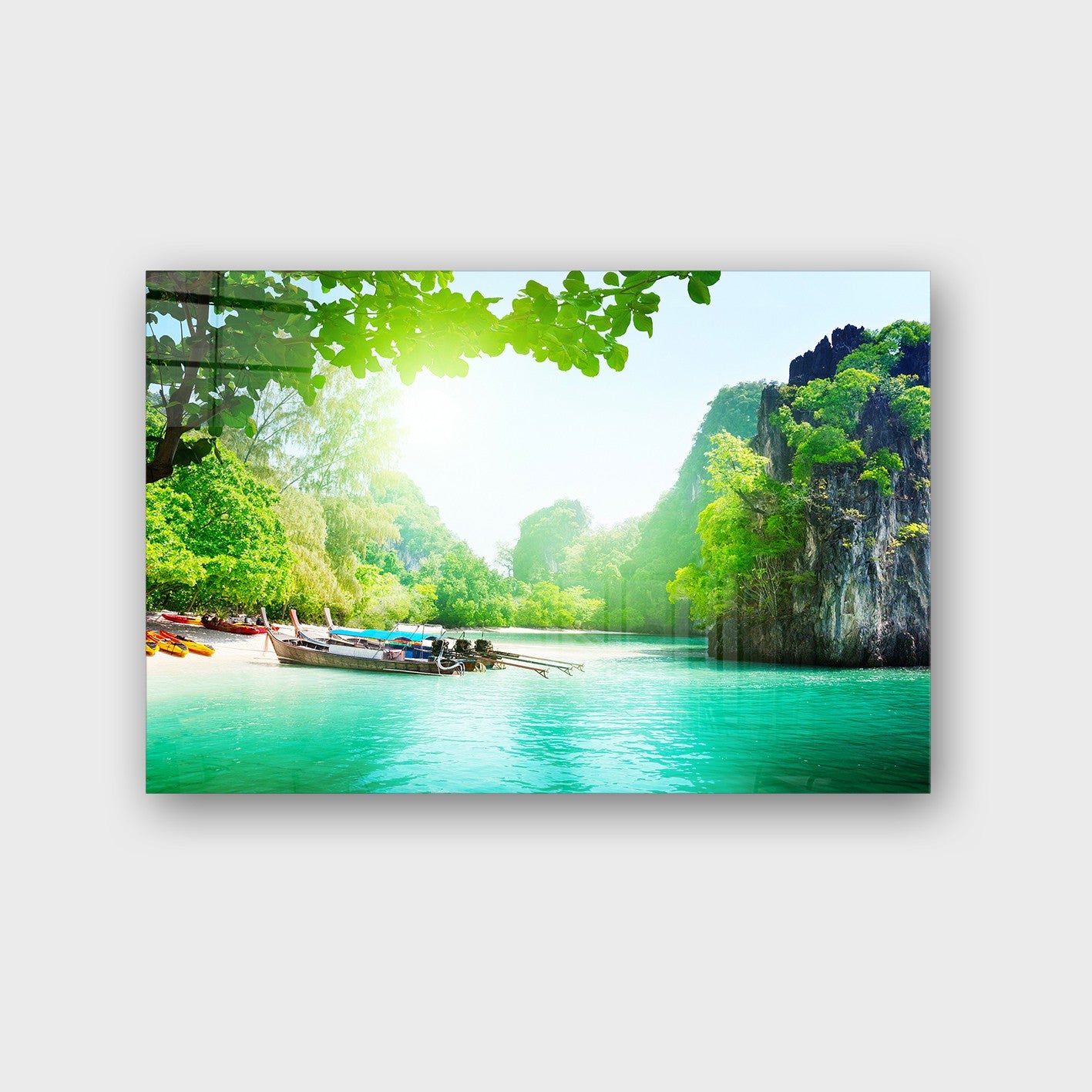 Quadro Decorativo em Vidro Temperado Multicolor 50x70cm - Arte Moderna para Parede