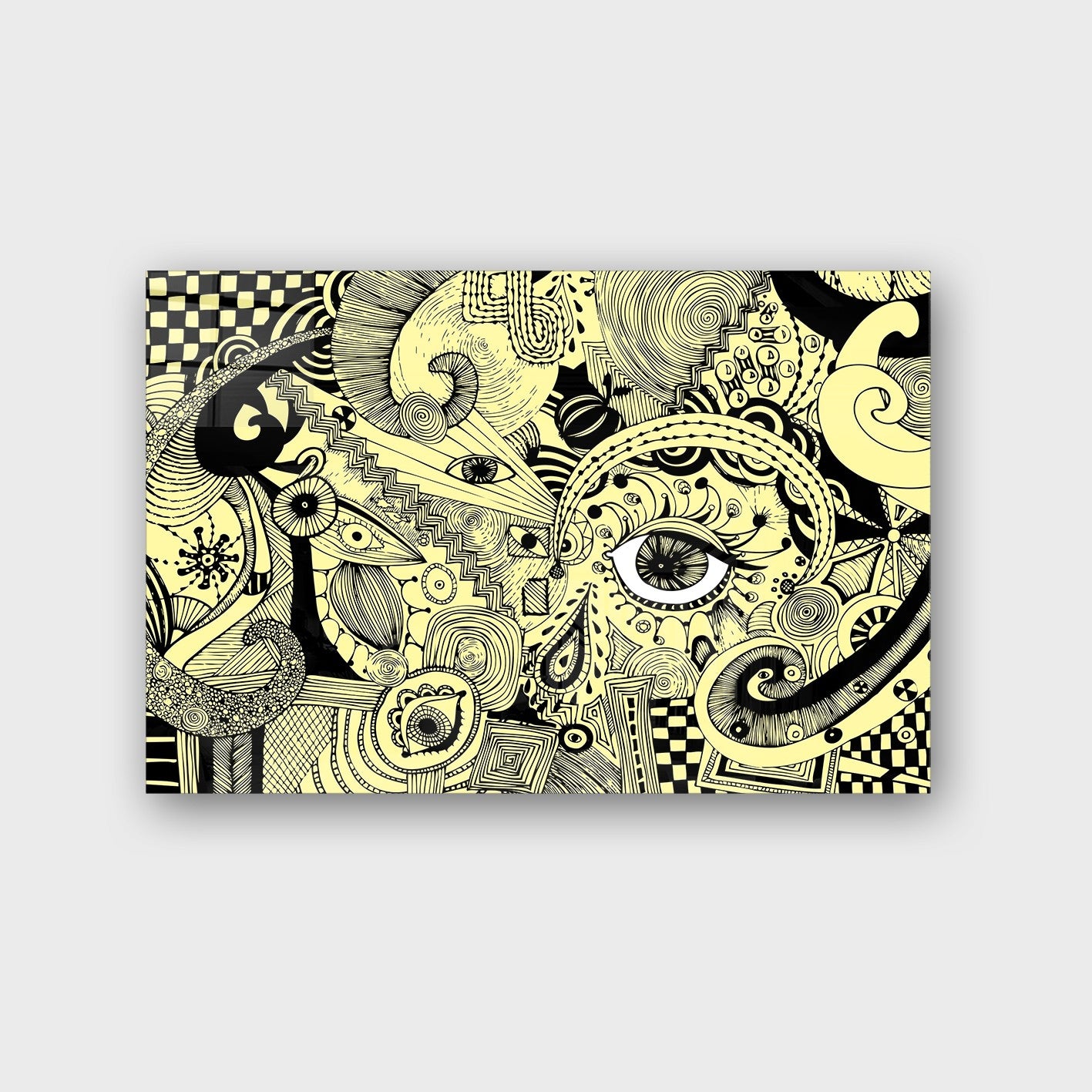 Quadro Decorativo em Vidro Temperado Multicolor 40x60cm - Arte Moderna para Parede