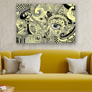 Quadro Decorativo em Vidro Temperado Multicolor 50x70cm - Arte Moderna para Parede