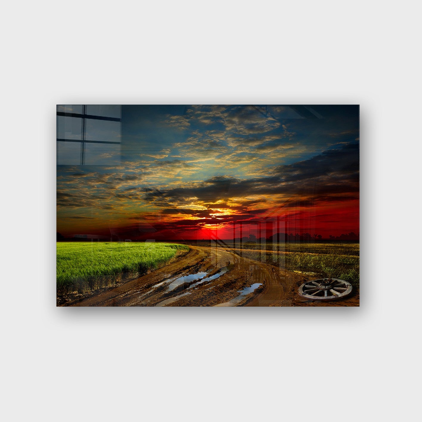 Quadro Decorativo em Vidro Temperado Multicolor 40x60cm - Arte Moderna para Parede