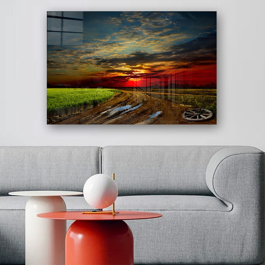 Quadro Decorativo em Vidro Temperado Multicolor 70x100cm - Arte Moderna para Parede