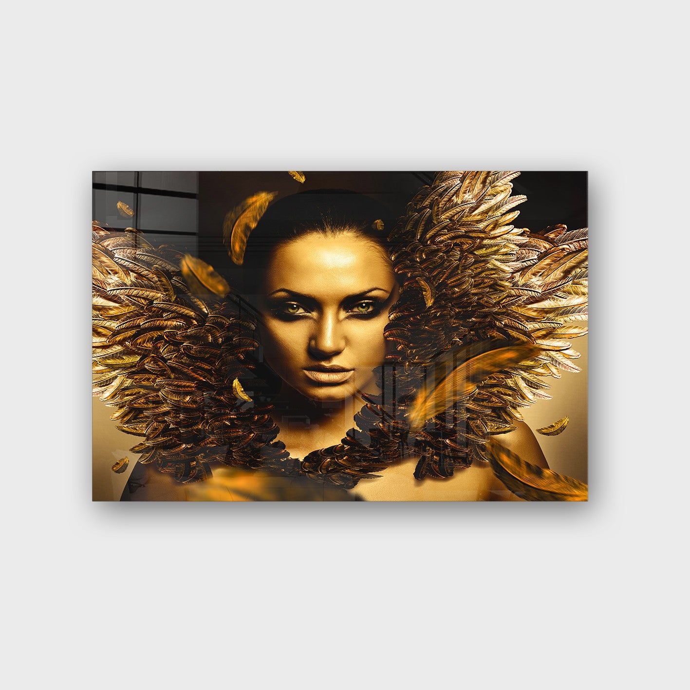 Quadro Decorativo em Vidro Temperado Multicolor 40x60cm - Arte Moderna para Parede