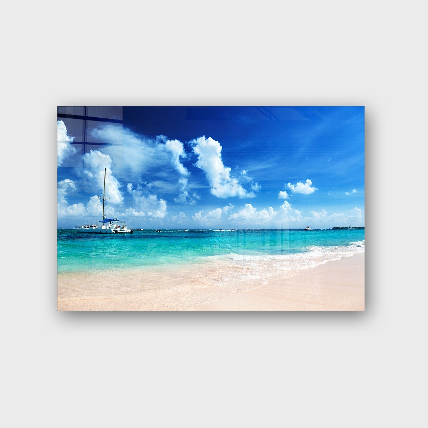 Quadro Decorativo em Vidro Temperado Multicolor 50x70cm - Arte Moderna para Parede