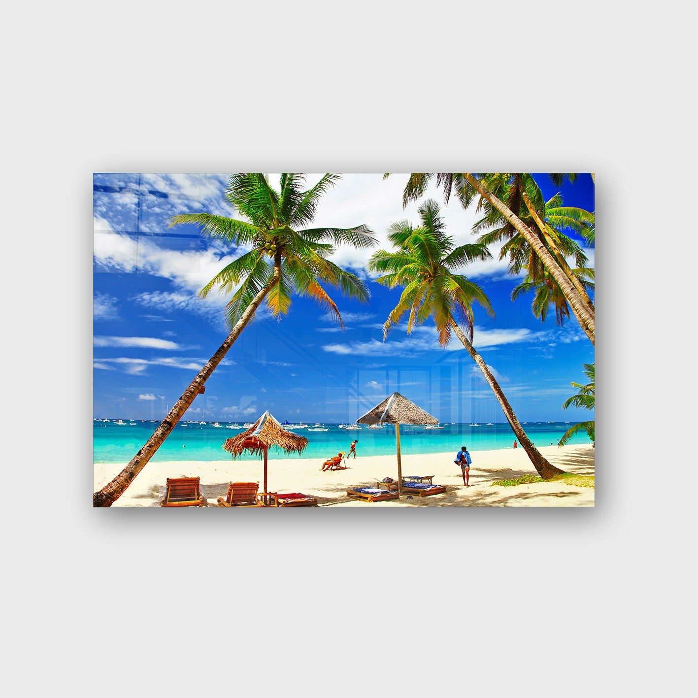 Quadro Decorativo em Vidro Temperado Multicolor 50x70cm - Arte Moderna para Parede