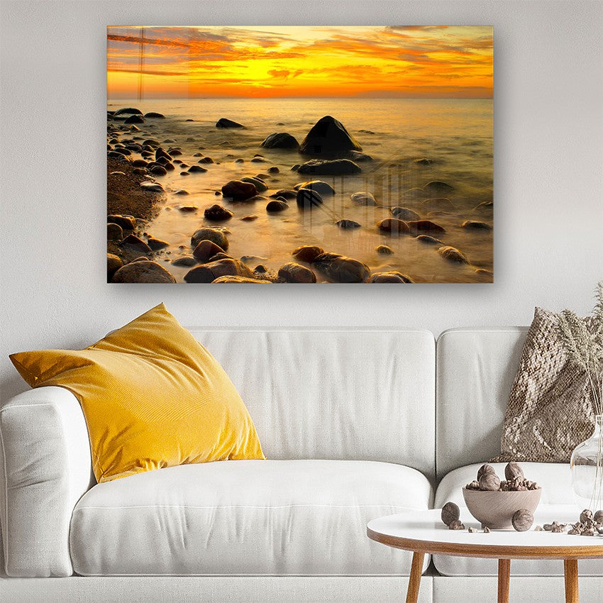 Quadro Decorativo em Vidro Temperado Multicolor 50x70cm - Arte Moderna para Parede