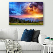 Quadro Decorativo em Vidro Temperado Multicolor 40x60cm - Arte Moderna para Parede