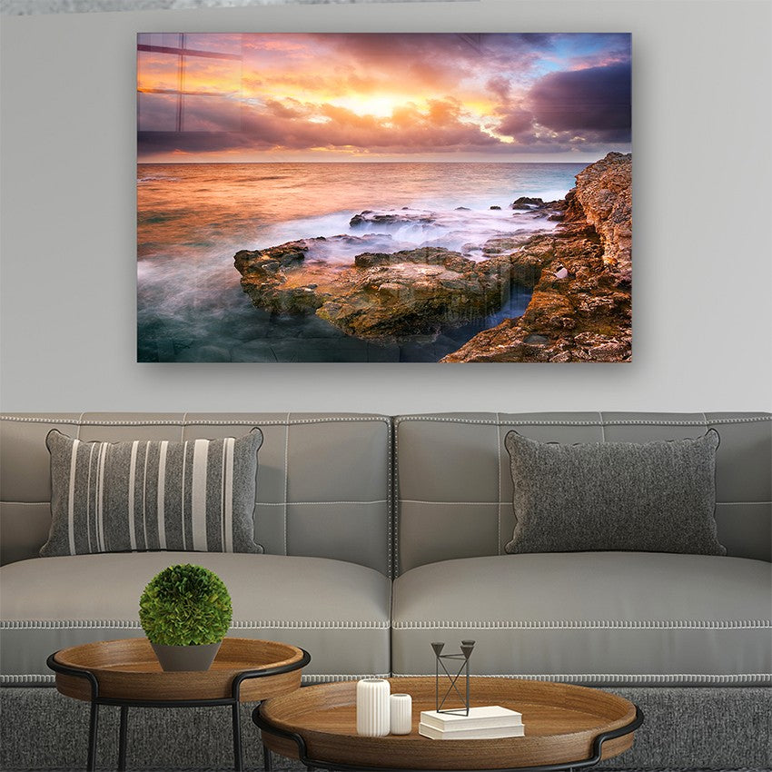 Quadro Decorativo em Vidro Temperado Multicolor 40x60cm - Arte Moderna para Parede