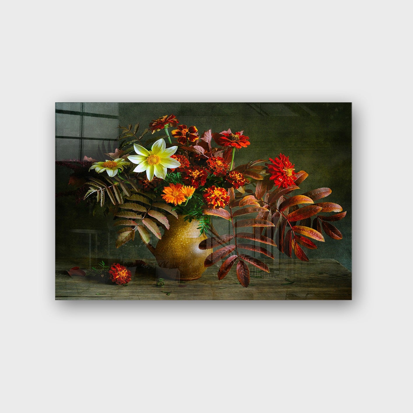 Quadro Decorativo em Vidro Temperado Multicolor 50x70cm - Arte Moderna para Parede