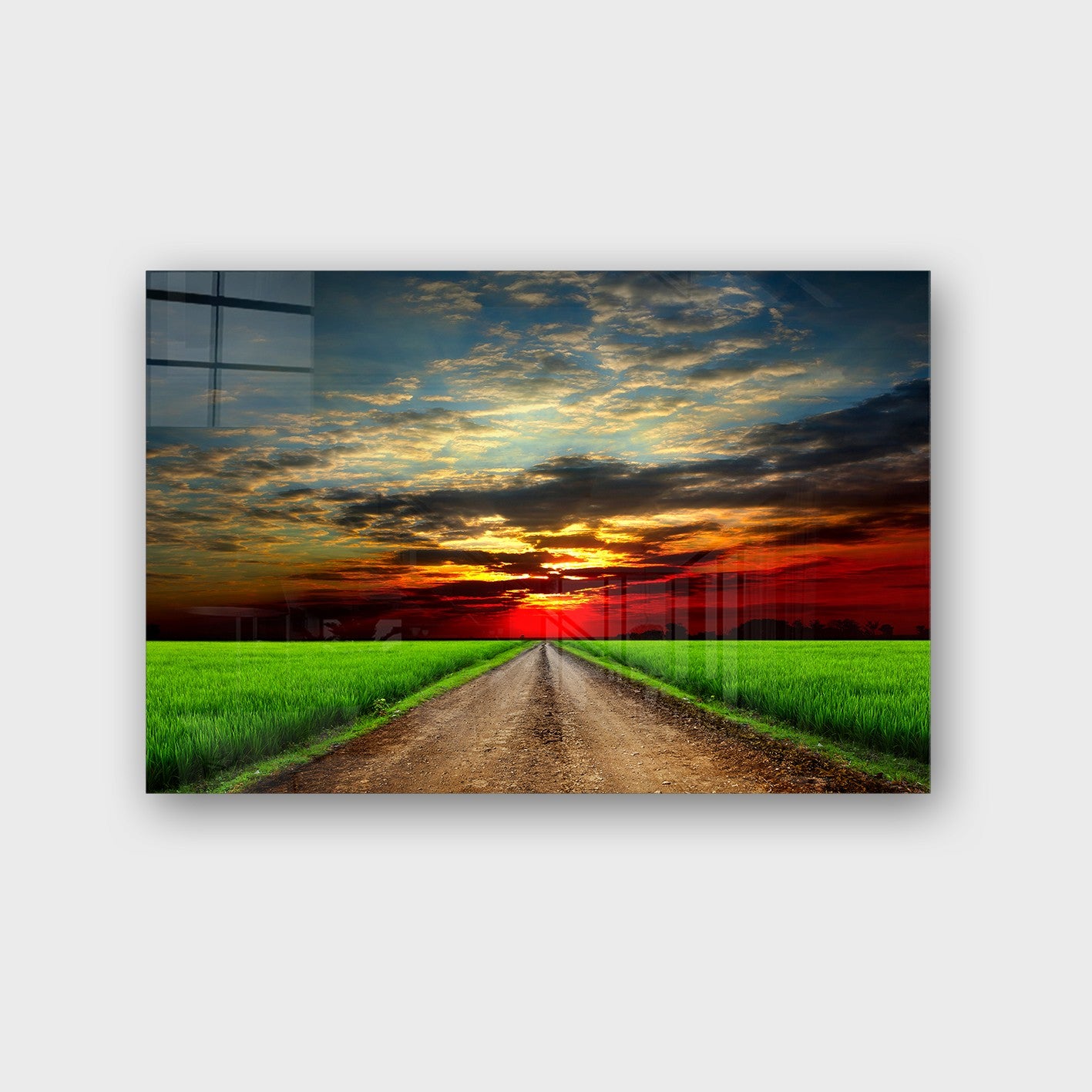 Quadro Decorativo em Vidro Temperado Multicolor 40x60cm - Arte Moderna para Parede