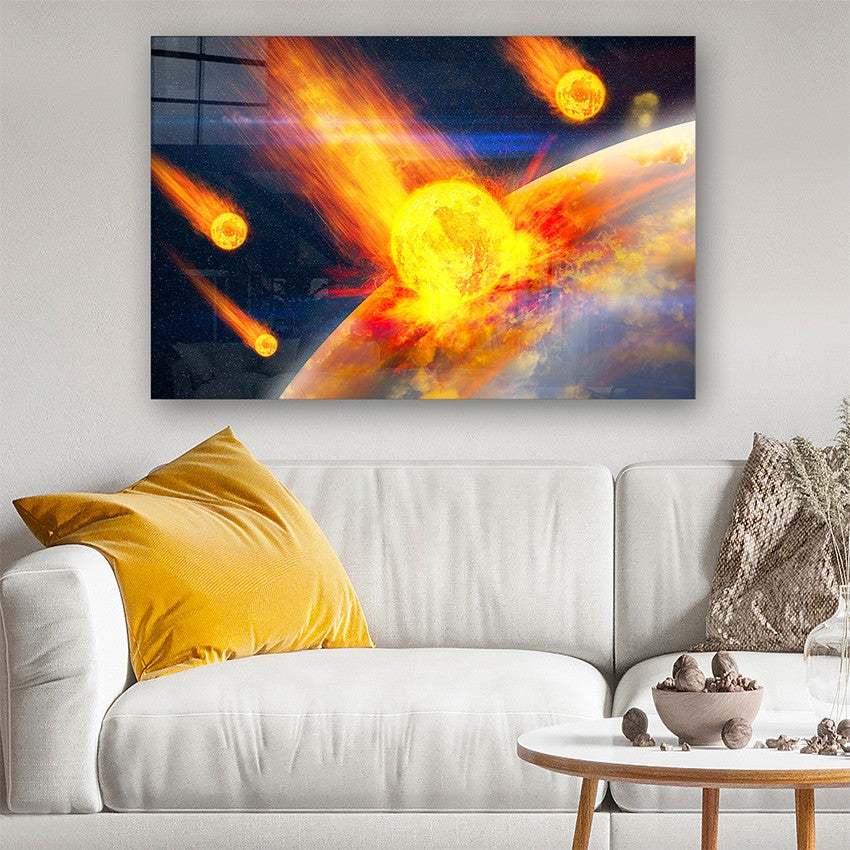 Quadro Decorativo em Vidro Temperado Multicolor 70x100cm - Arte Moderna para Parede