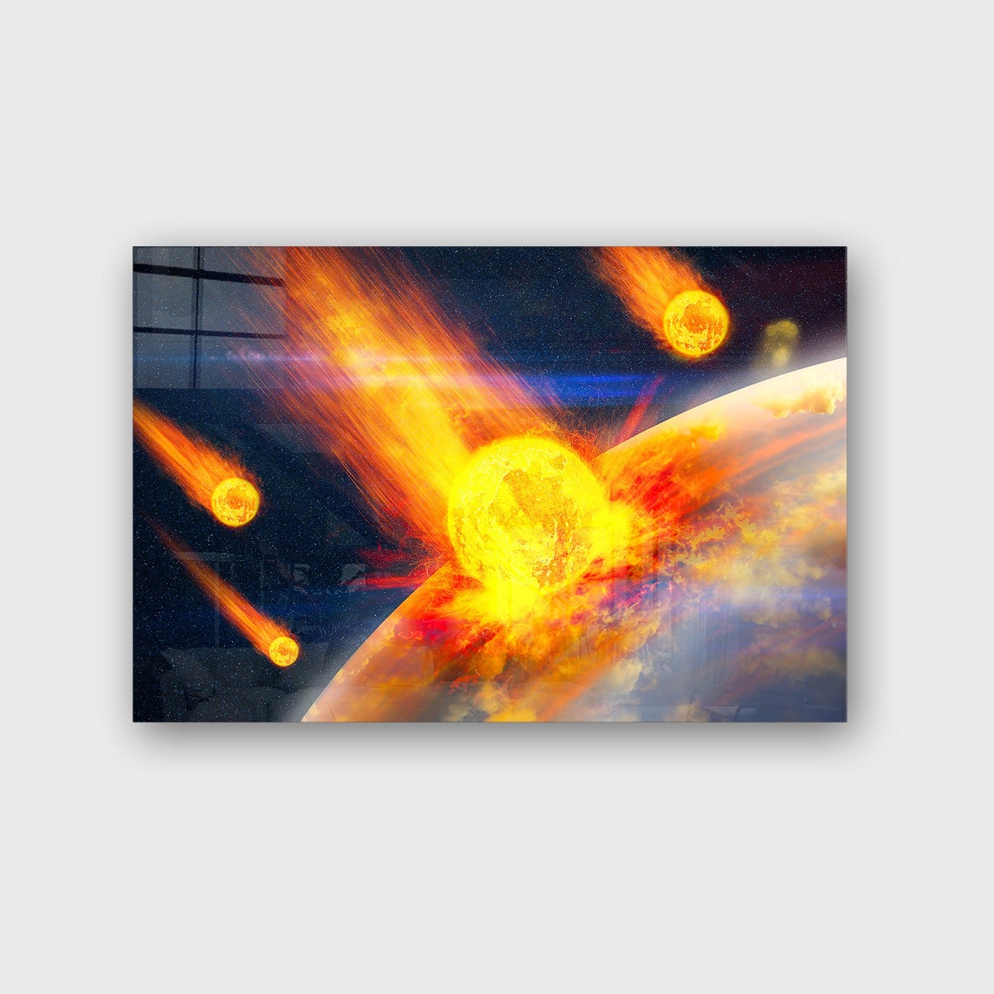 Quadro Decorativo em Vidro Temperado Multicolor 70x100cm - Arte Moderna para Parede