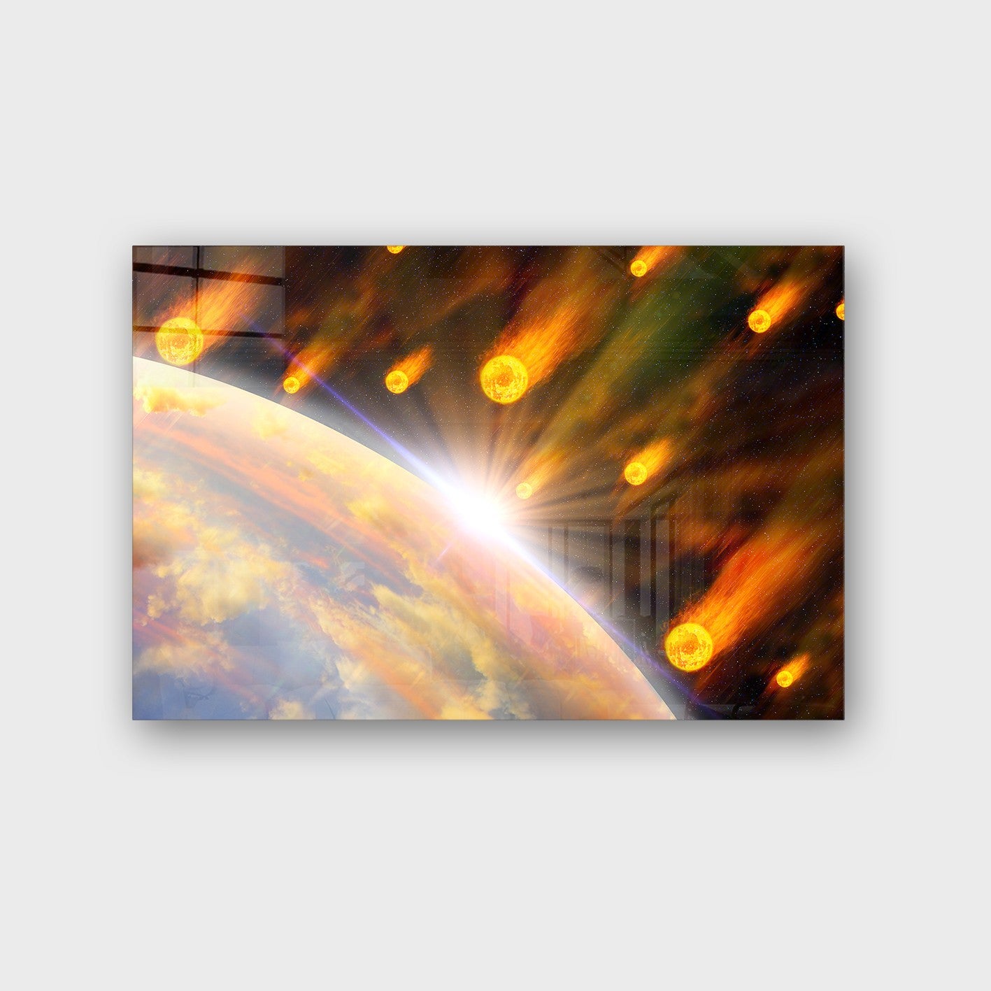 Quadro Decorativo em Vidro Temperado Multicolor 70x100cm - Arte Moderna para Parede