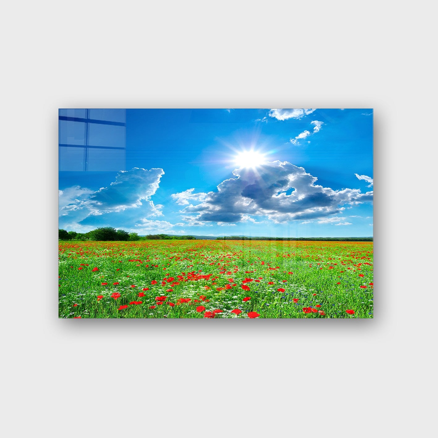 Quadro Decorativo em Vidro Temperado Multicolor 50x70cm - Arte Moderna para Parede