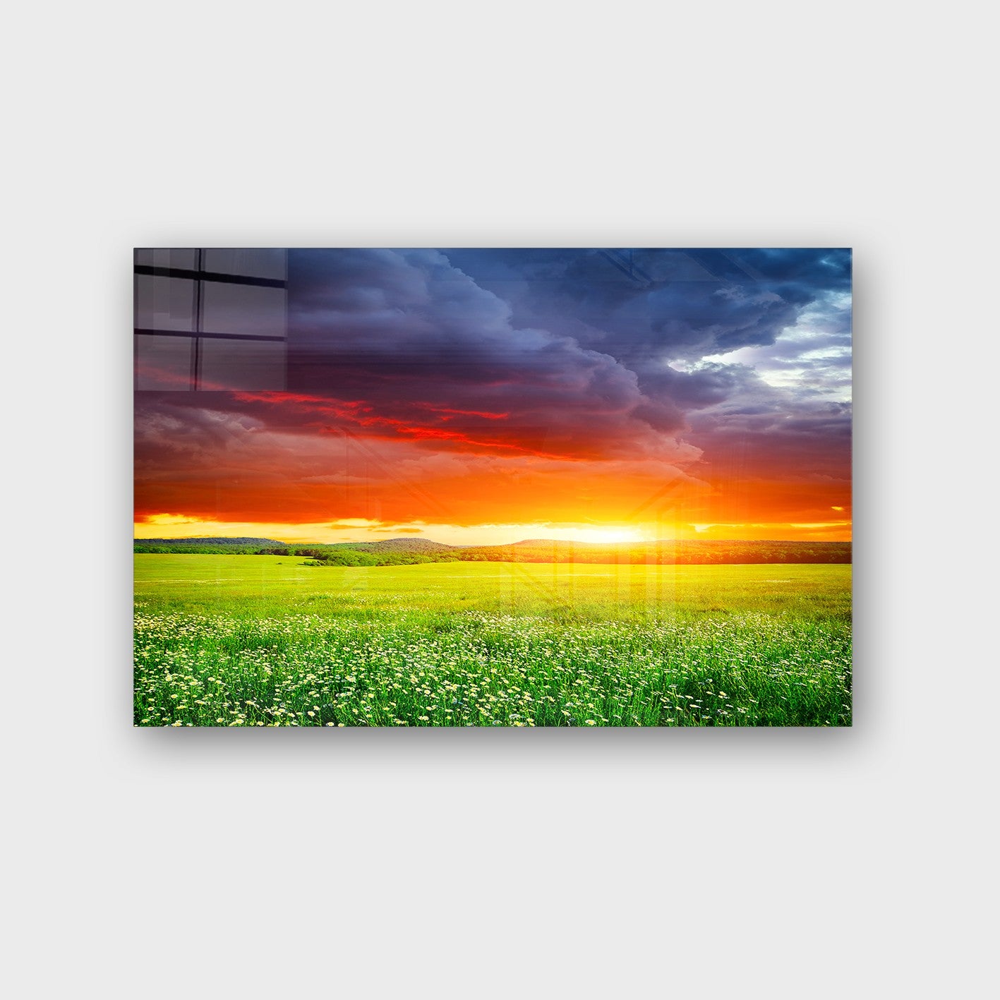 Quadro Decorativo em Vidro Temperado Multicolor 40x60cm - Arte Moderna para Parede