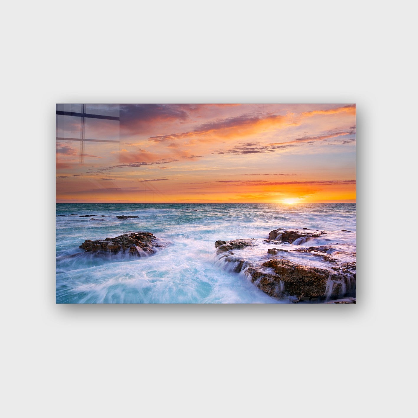 Quadro Decorativo em Vidro Temperado Multicolor 70x100cm - Arte Moderna para Parede