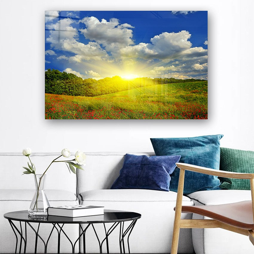Quadro Decorativo em Vidro Temperado Multicolor 50x70cm - Arte Moderna para Parede