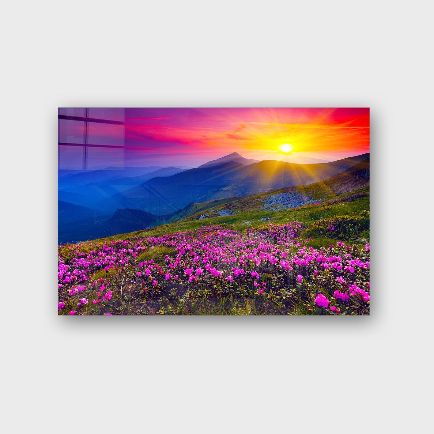 Quadro Decorativo em Vidro Temperado Multicolor 50x70cm - Arte Moderna para Parede