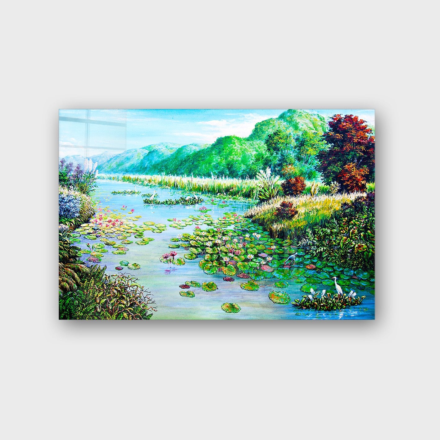 Quadro Decorativo em Vidro Temperado Multicolor 40x60cm - Arte Moderna para Parede