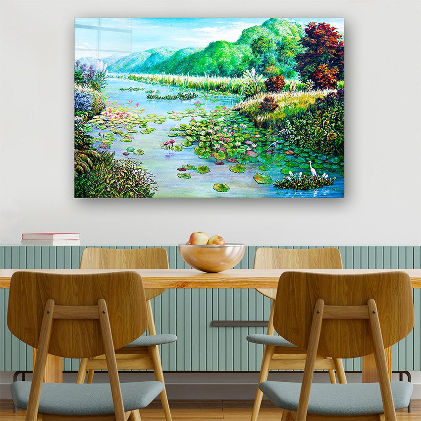 Quadro Decorativo em Vidro Temperado Multicolor 50x70cm - Arte Moderna para Parede